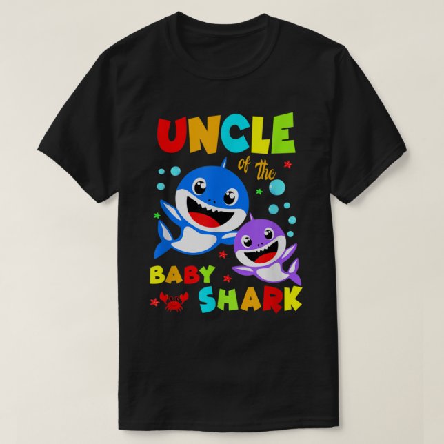 Uncle Shark Uncle Shark Tees Shirt Family Mother's (Design Front)