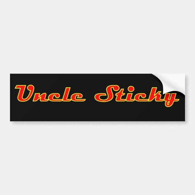 Uncle Sticky Bumper Sticker (Front)