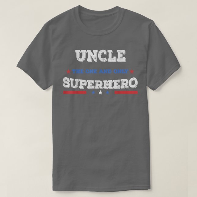 Uncle Superdad superhero superdad father hero star T-Shirt (Design Front)