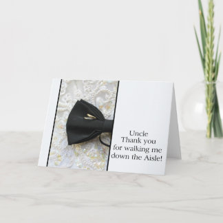 Uncle Thanks for Walking me down Aisle Thank You Card