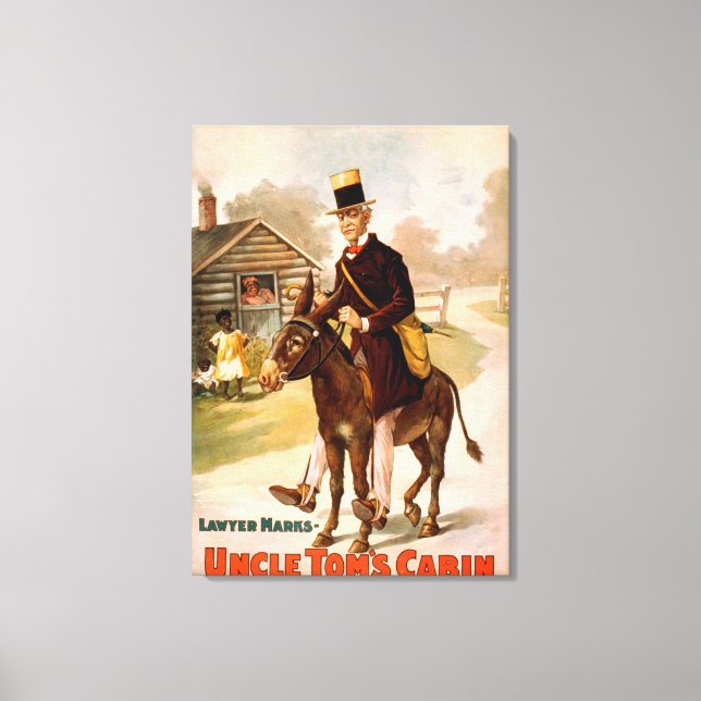 Uncle Tom's Cabin Man and Donkey Theatre Canvas Print (Front)