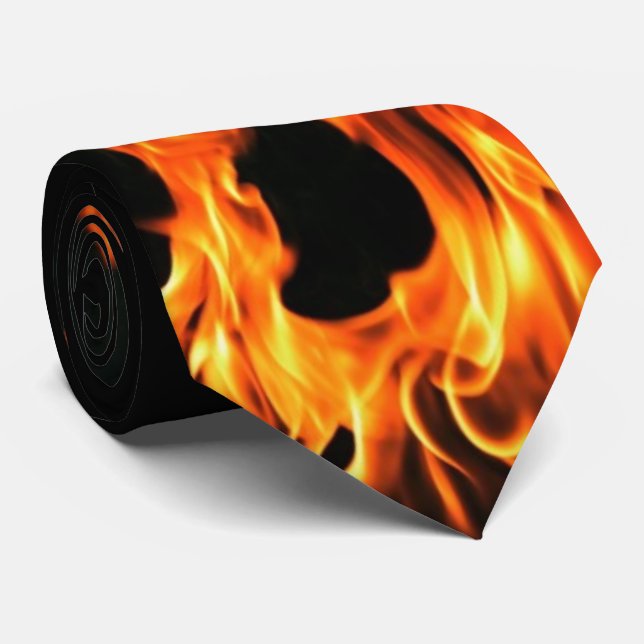 Uncle Tony's BBQ Flames Neck Tie (Rolled)