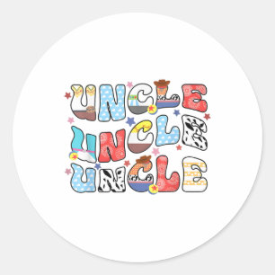Uncle Toy Funny Story Grandpa Fathers Day Womens M Classic Round Sticker