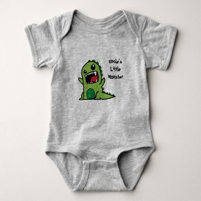 Uncle's Little Monster Baby Vest Bodysuit (Front)