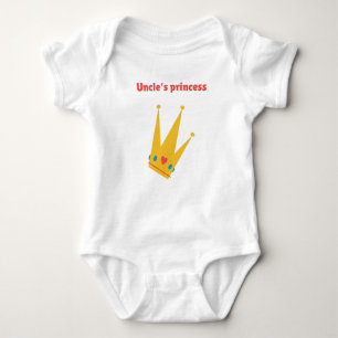 Uncle's princess baby bodysuit