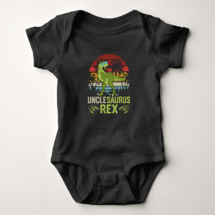 Unclesarurus Rex Cool Retro Dinosaur Design Baby Bodysuit