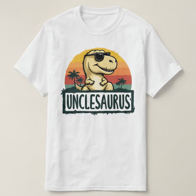 Unclesaurus Dinosaur Uncle Saurus Father's Day T-Shirt (Design Front)
