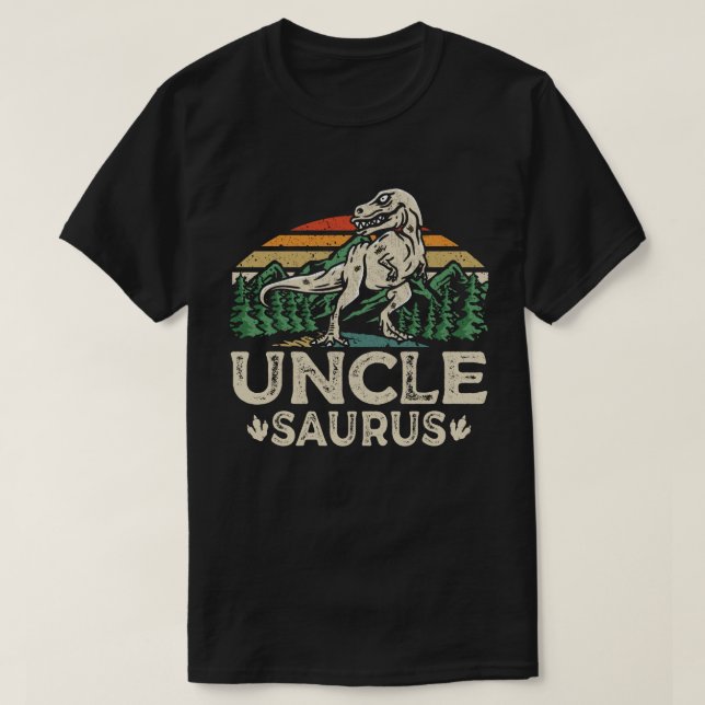 Unclesaurus Dinosaur Uncle Saurus Father's Day T-Shirt (Design Front)