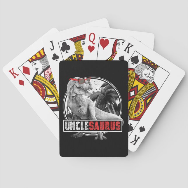Unclesaurus Dinosaur Uncle Saurus Playing Cards (Back)