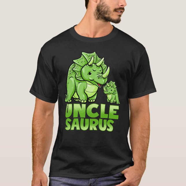 Unclesaurus Funny Uncle Saurus Dinosaur Graphic T-Shirt (Front)