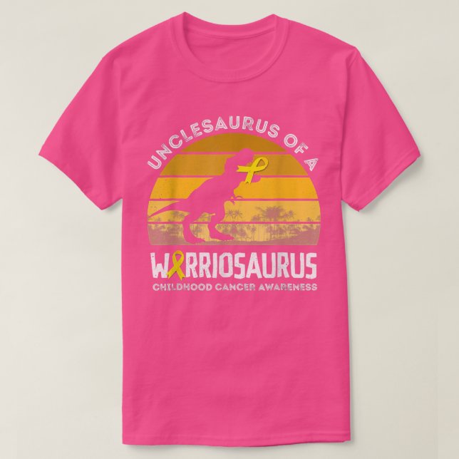 Unclesaurus Of A Warrior Childhood Cancer Awarenes T-Shirt (Design Front)
