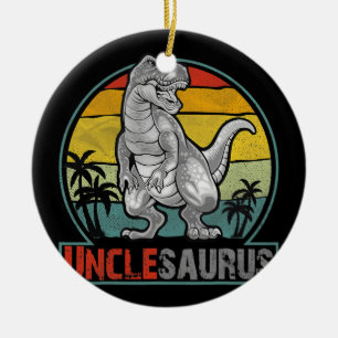 Unclesaurus Rex Dinosaur T rex Uncle Saurus Men Ceramic Tree Decoration