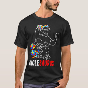 Unclesaurus T Rex Dinosaur Autism Awareness Uncle T-Shirt