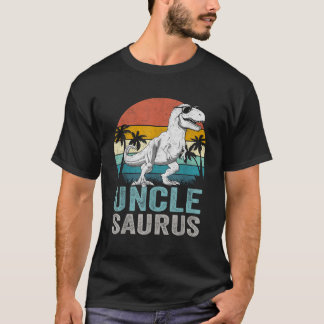 Unclesaurus T Rex Dinosaur Uncle Saurus Family Mat T-Shirt