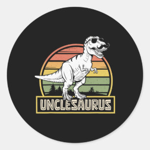 Unclesaurus T Rex Dinosaur Uncle Saurus Matching F Classic Round Sticker