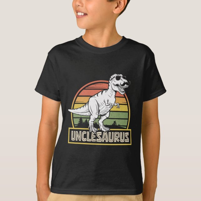 Unclesaurus T Rex Dinosaur Uncle Saurus Matching F T-Shirt (Front)