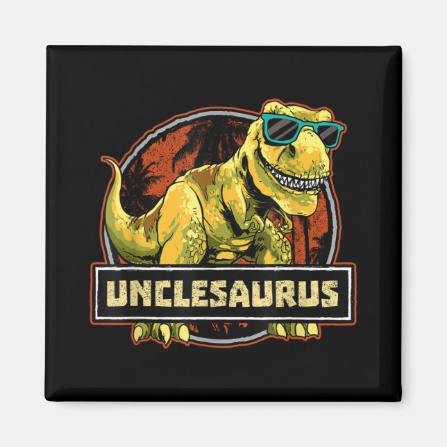 Unclesaurus T rex Uncle Saurus Dinosaur Magnet (Front)