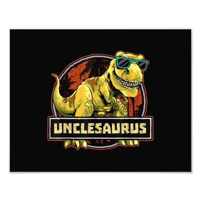 Unclesaurus T rex Uncle Saurus Dinosaur Photo Print (Front)