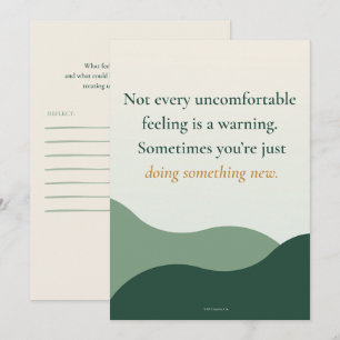 Uncomfortable Is Not a Warning Reflection Invitation