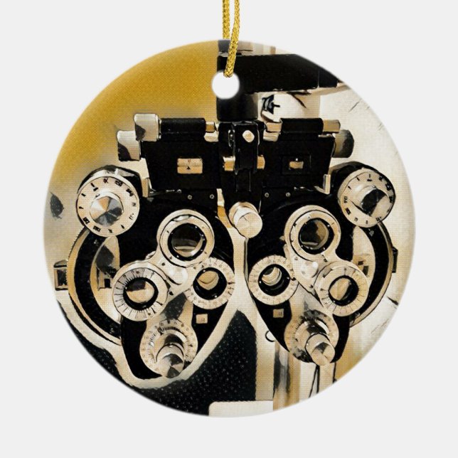 Uncommon  Artistic Optometry Exam Lenses Ceramic Tree Decoration (Front)