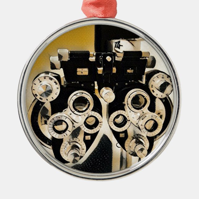 Uncommon  Artistic Optometry Exam Lenses Metal Tree Decoration (Front)