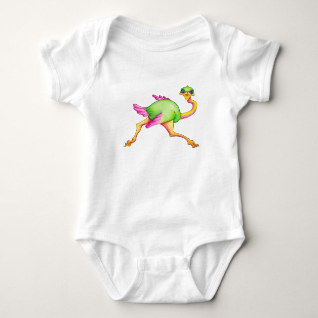 Uncommon Ostrich Baby Bodysuit (Front)