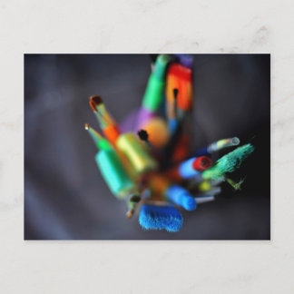Uncommonly Beautiful postcard (paintbrushes)