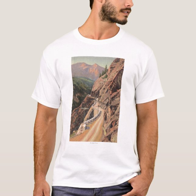 Uncompahgre Gorge and Million Dollard Highway T-Shirt (Front)
