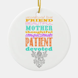 Unconditional love ceramic tree decoration