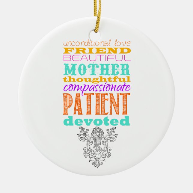 Unconditional love ceramic tree decoration (Front)