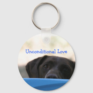 Unconditional Love Dog Keychain