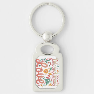 Unconditional Love Rectangle Keychain