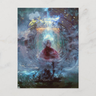 Uncontainable necromancer postcard