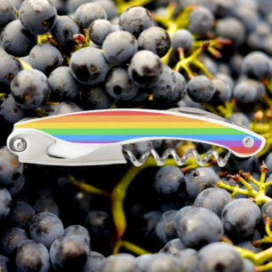 Uncork with Pride: Rainbow Flag Corkscrew
