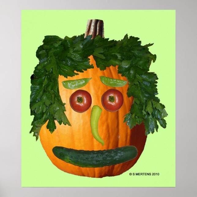 Uncut Pumpkin Face Poster (Front)