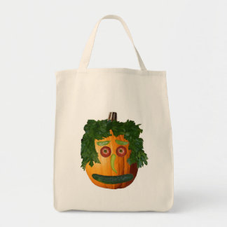 Uncut Pumpkin Face Tote Bag