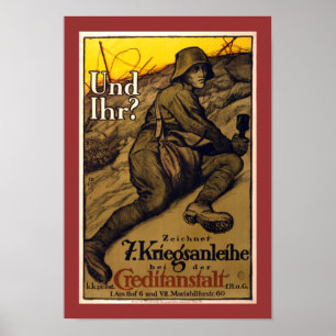 Und Ihr? - 7th War Loan (border) Poster