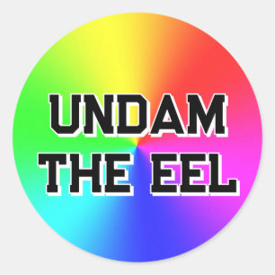 UNDAM THE EEL (you may change the words) Classic Round Sticker