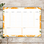 Undated Vertical Weekly Planner, Orange Border Notepad<br><div class="desc">Undated vertical weekly planner with orange slice accents on the decorative border. Has a spot for a  to-do list and notes.</div>