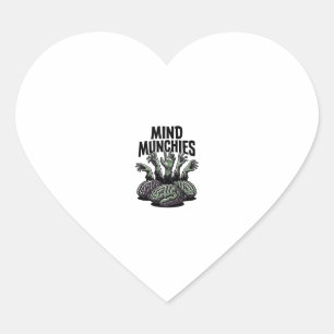 Undead Brain Feast Vintage Zombie Hands Horror Shi Heart Sticker