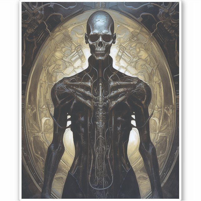 Undead Cyborg Sci-Fi Horror Art (Front)