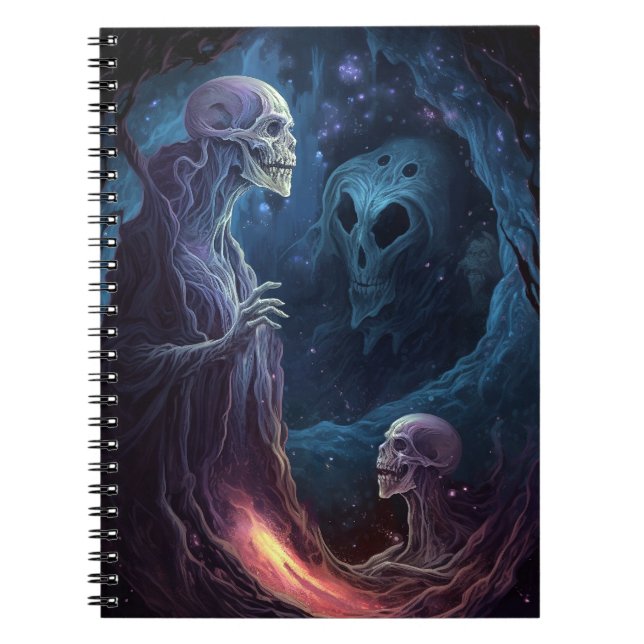 Undead Skeleton Creatures Horror Art Notebook (Front)