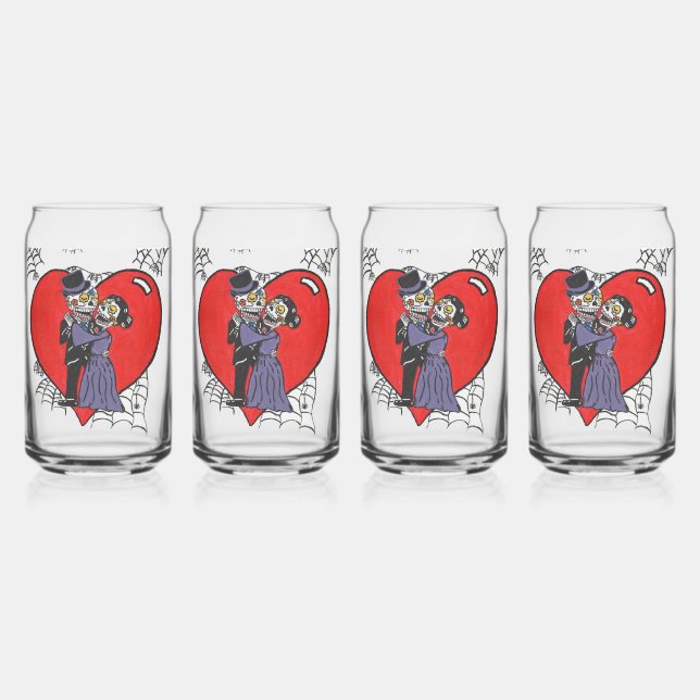 "Undead Wedding" Drinkware Set Can Glass (Front)