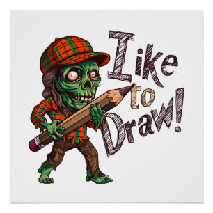 Undead Zombie Artistry  Poster