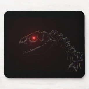 Undead Zombie Dinosaur Skeleton Mouse Pad
