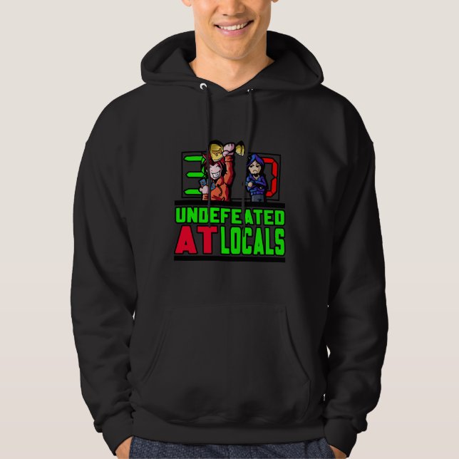 Undefeated At Locals Custom Name/Number Hoodie (Front)