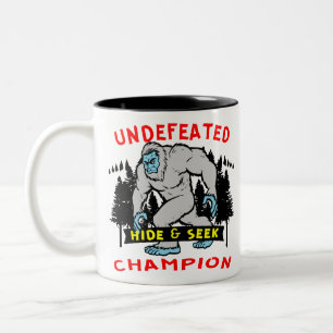 Undefeated Hide & Seek Champion Bigfoot 04 # Two-Tone Coffee Mug