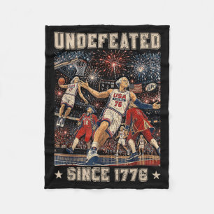 Undefeated Since 1776 Aamerica 4th Of July Fleece Blanket