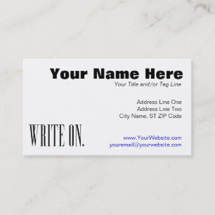 undefined business card
