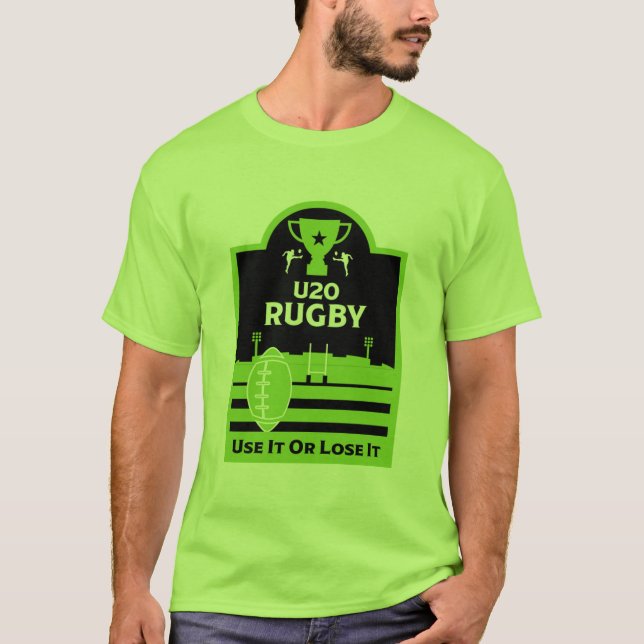 Under 20's Junior Rugby Players T-Shirt (Front)
